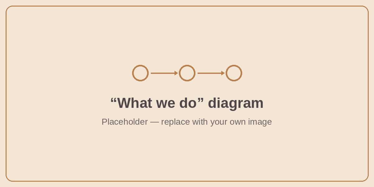 What we do — process diagram placeholder